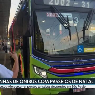 Prefeitura de São Paulo estreia duas linhas de ônibus especiais para o Natal, com itinerários que incluem Centro, Ibirapuera e Avenida Paulista.