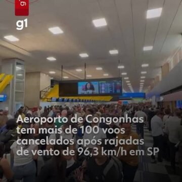Tempestade em São Paulo provoca cancelamento de 38 voos no Aeroporto Santos Dumont