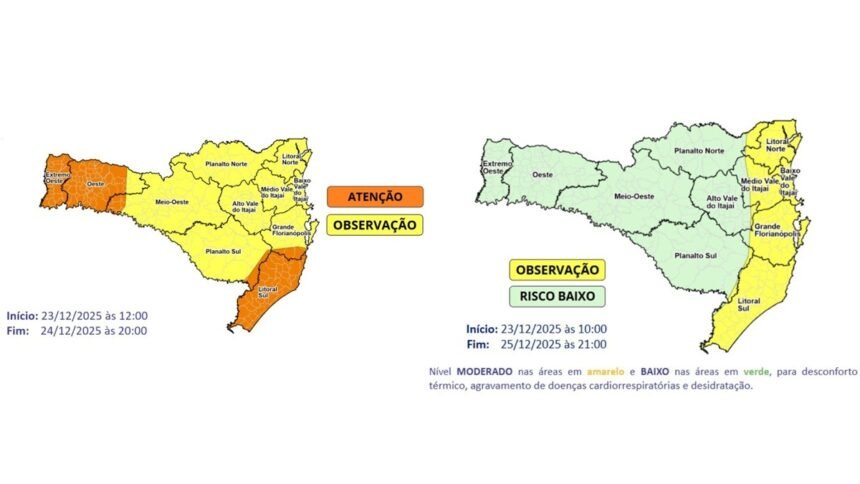 Prepare-se para um Natal diferente em SC: calor intenso e tempestades à vista!