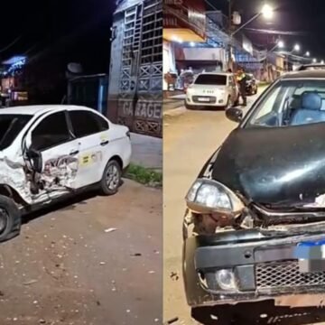 Colisão entre veículo de aplicativo e outro carro ocorre próximo ao viaduto em Santarém